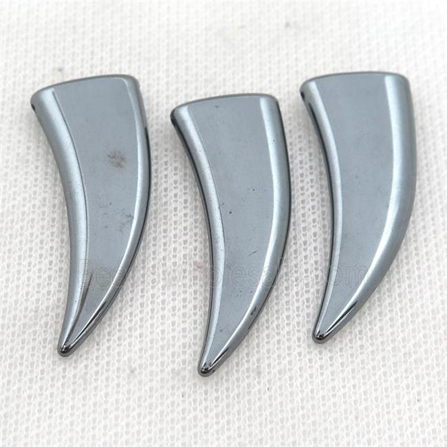 black Hematite horn beads