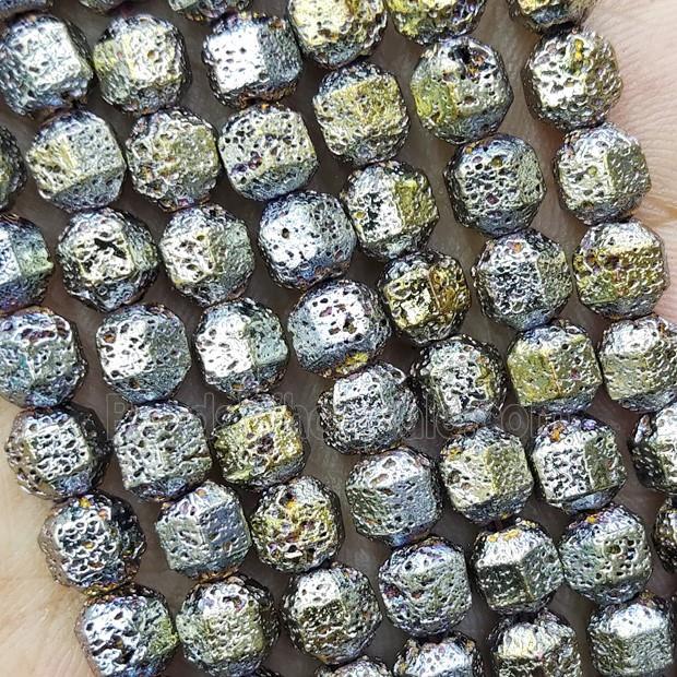 Hematite Bullet Beads Green Electroplated