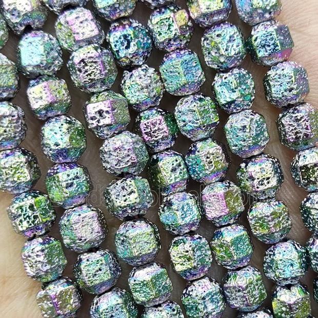 Hematite Bullet Beads Rainbow Electroplated