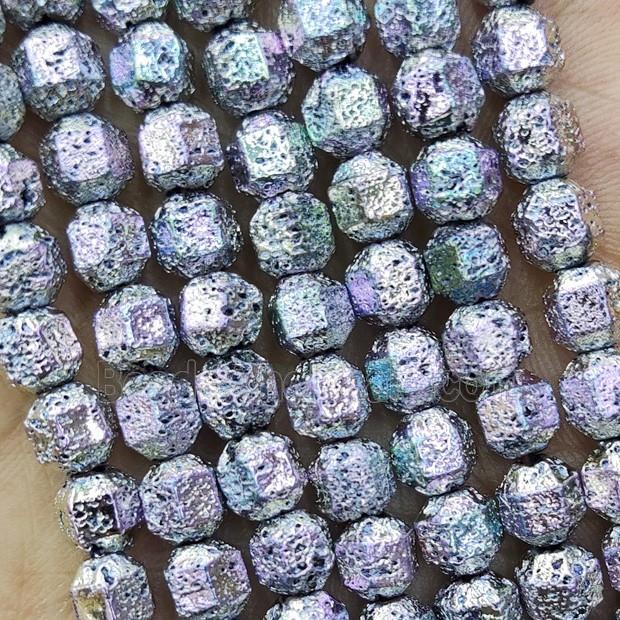 Hematite Bullet Beads Rainbow Electroplated