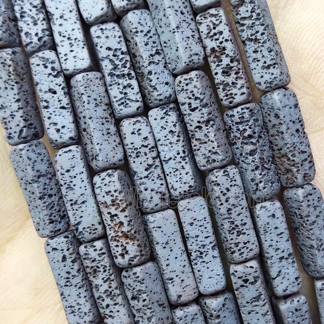 Black Hematite Beads Tube Hollow
