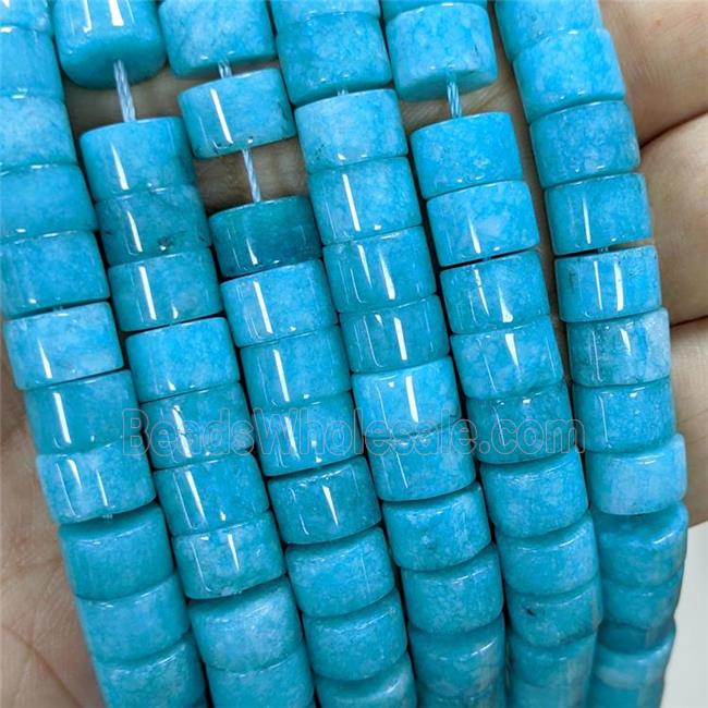 Sponge Jade Heishi Beads Teal Dye