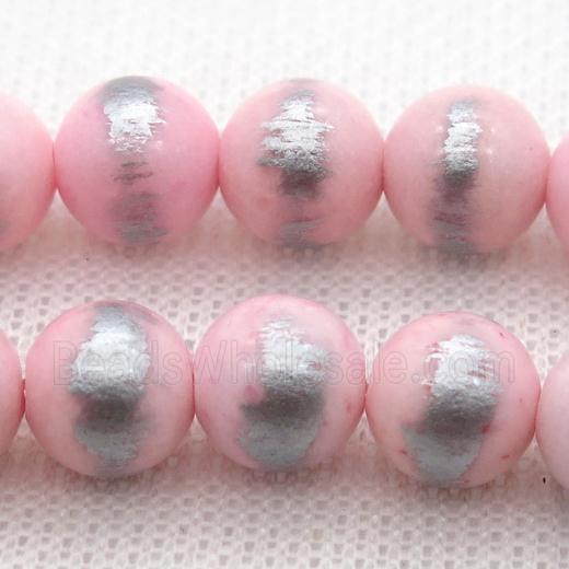 round Silvery Jade Beads