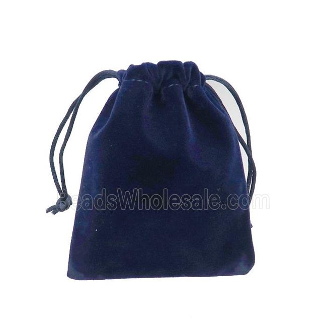 darkblue Velvet Jewelry Pouch