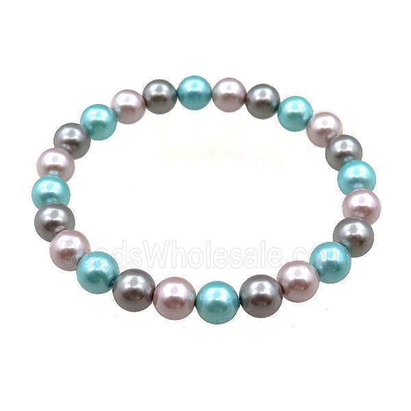 pearlized shell bracelet, mixed color