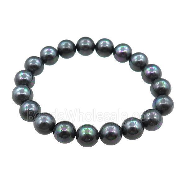 pearlized shell bracelet, rainbow
