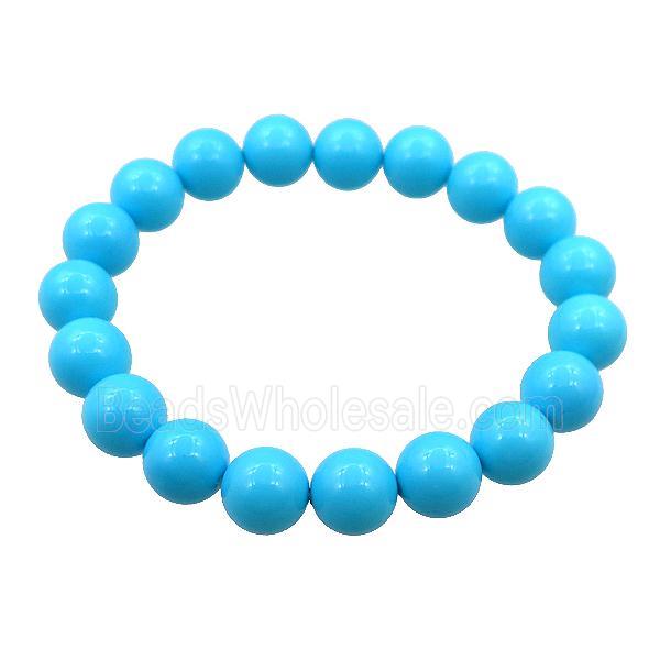 blue pearlized shell bracelet