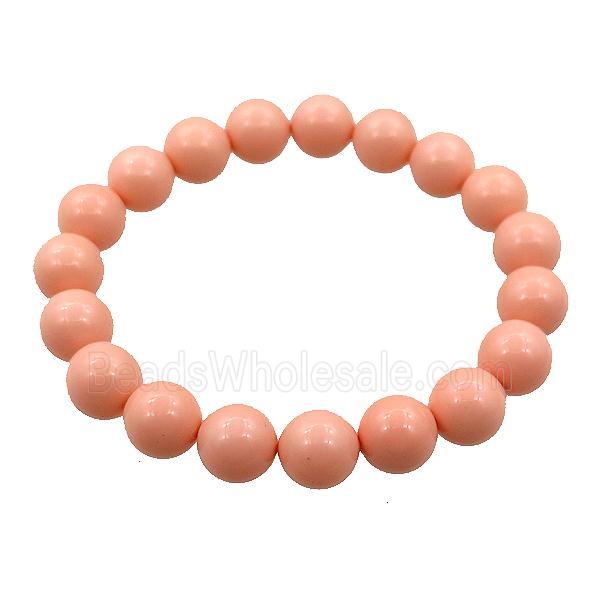 pearlized shell bracelet, pink