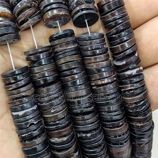 Natural Sea Shell Heishi Beads Coffee Dye