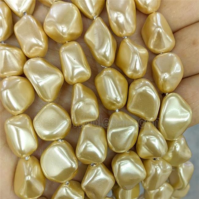 Pearlized Shell Beads Chips Freeform