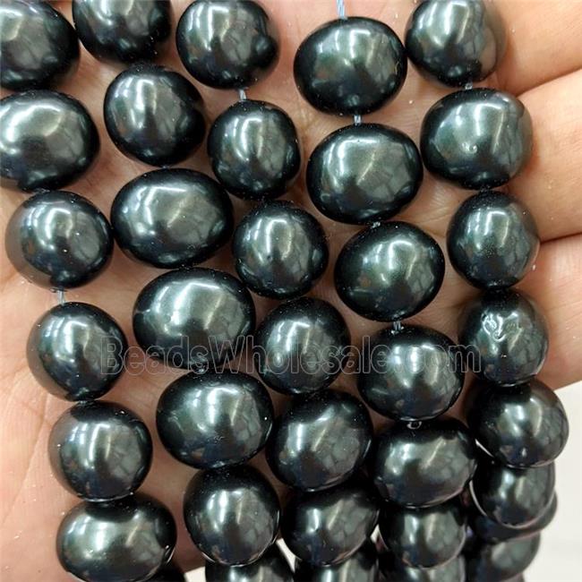 Darkgreen Pearlized Shell Potato Beads