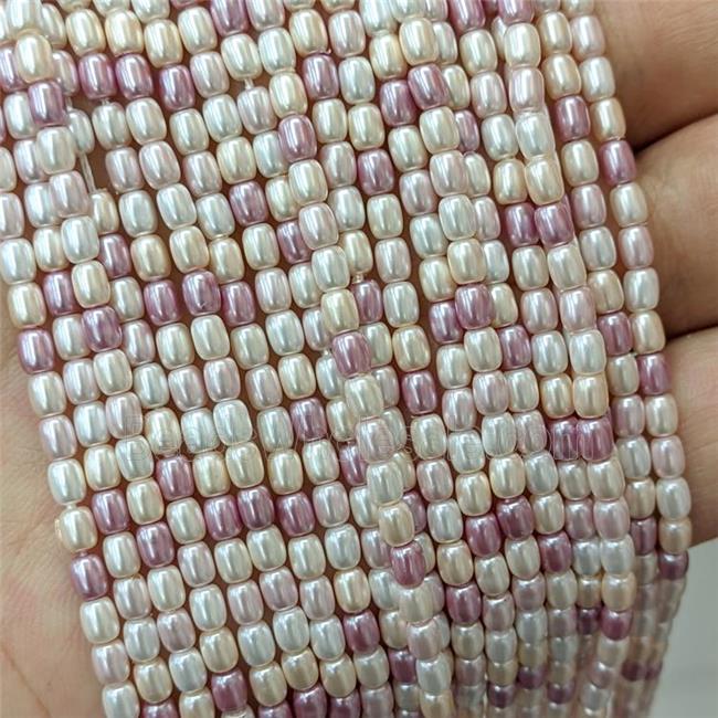 Pearlized Shell Rice Beads Mixed Color