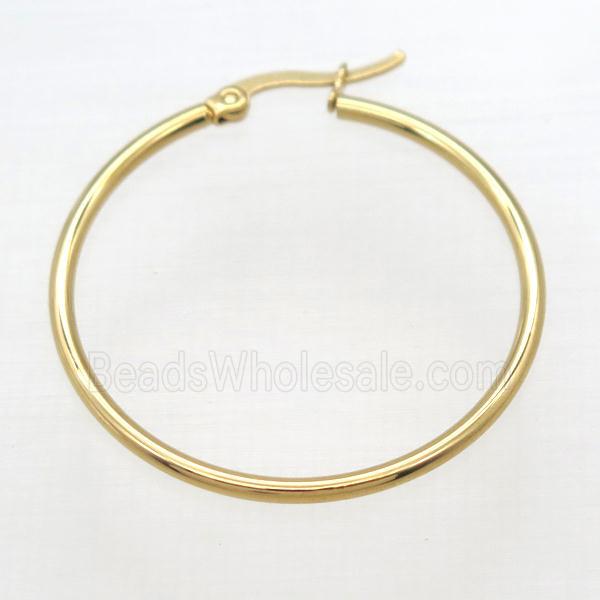 stainless steel Hoop Earrings, gold plated