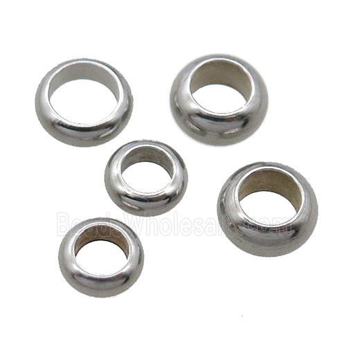 raw stainless steel rondelle beads