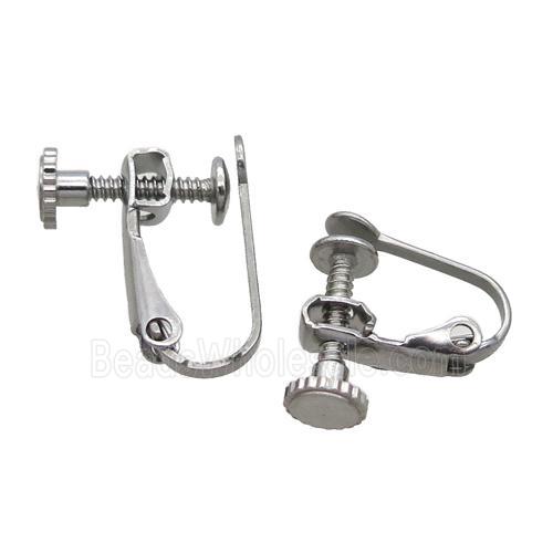 raw stainless steel Clip Earrings
