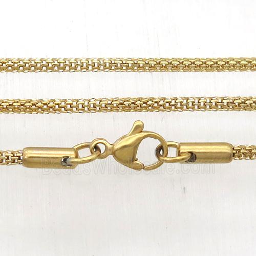 Stainless Steel Necklace Chain, gold plated
