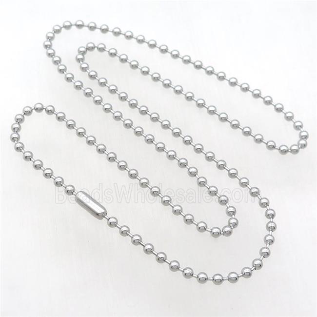 raw Stainless Steel Necklace Ball Chain