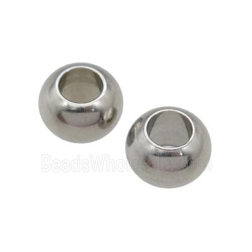 raw stainless steel beads, round