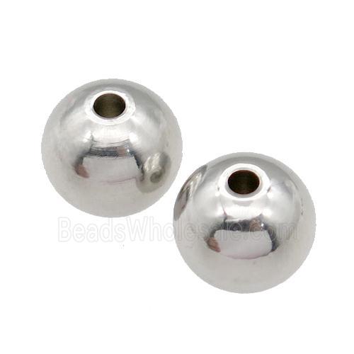 raw Stainless Steel Beads, round