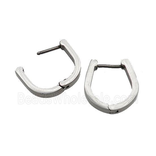 raw Stainless Steel Latchback Earring
