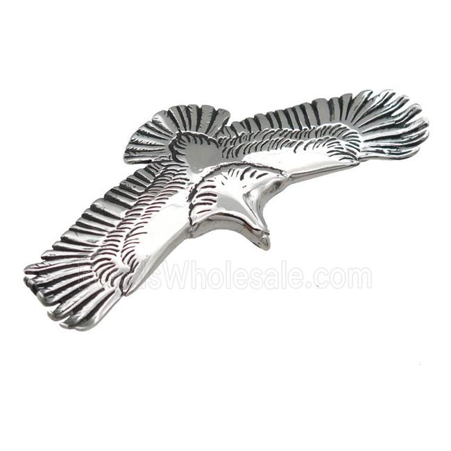 Stainless Steel eagle charm pendant platinum plated