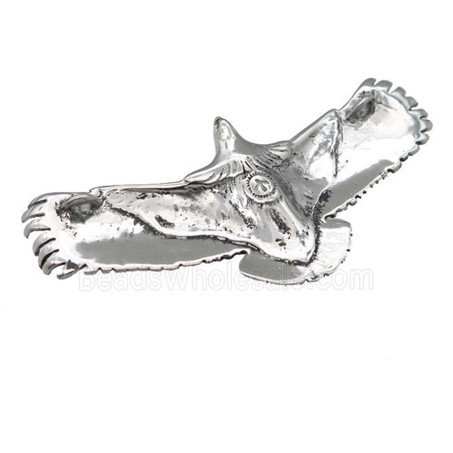Stainless Steel eagle charm pendant platinum plated