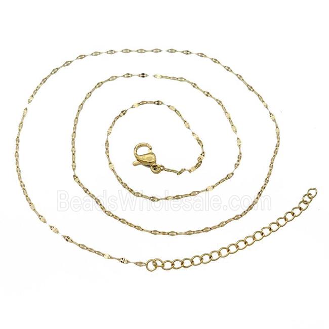Stainless Steel Necklace Chain Gold Plated