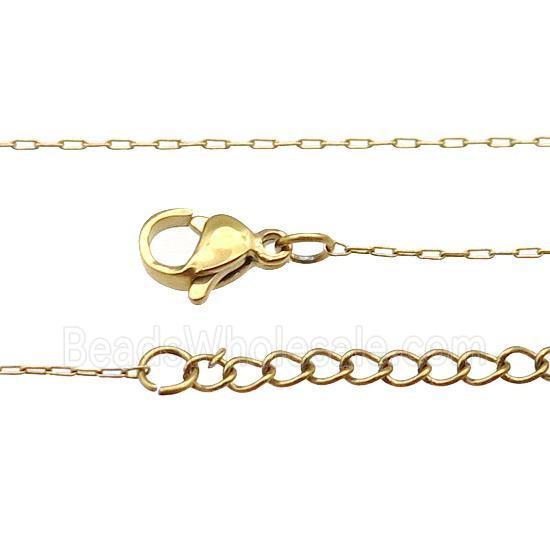 Stainless Steel Necklace Chain Gold Plated