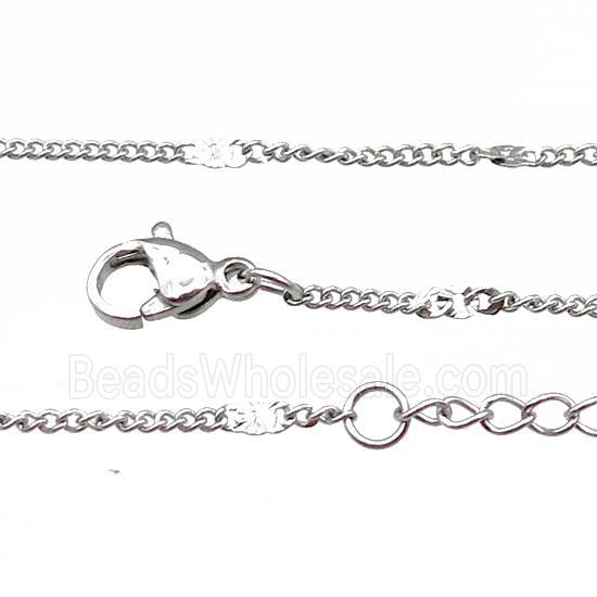 Raw Stainless Steel Necklace Chain