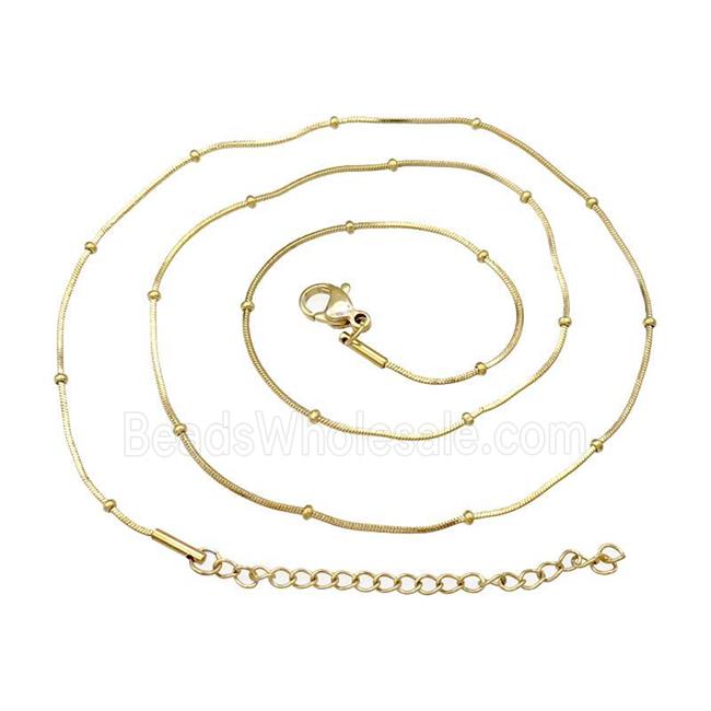 Stainless Steel Necklace Chain Gold Plated