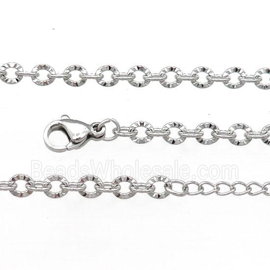 Raw Stainless Steel Necklace Chain