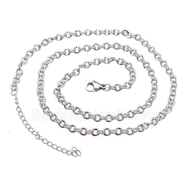 Raw Stainless Steel Necklace Chain