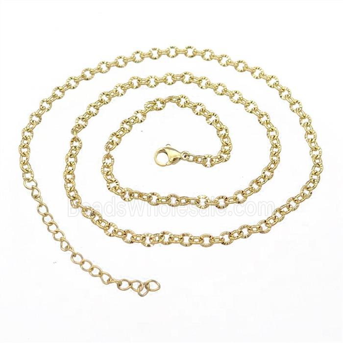 Stainless Steel Necklace Chain Gold Plated