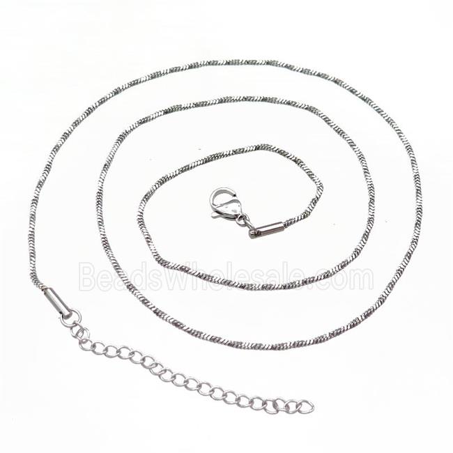 Raw Stainless Steel Necklace Chain