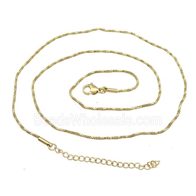 Stainless Steel Necklace Chain Gold Plated