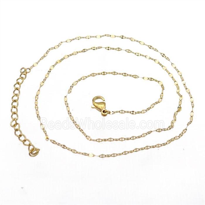 Stainless Steel Necklace Chain Gold Plated