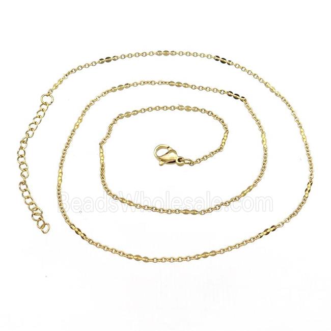 Stainless Steel Necklace Chain Gold Plated