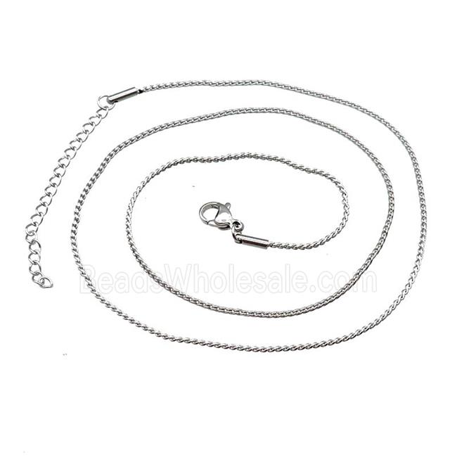 Raw Stainless Steel Necklace Chain