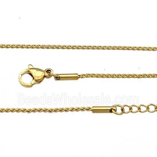 Stainless Steel Necklace Chain Gold Plated