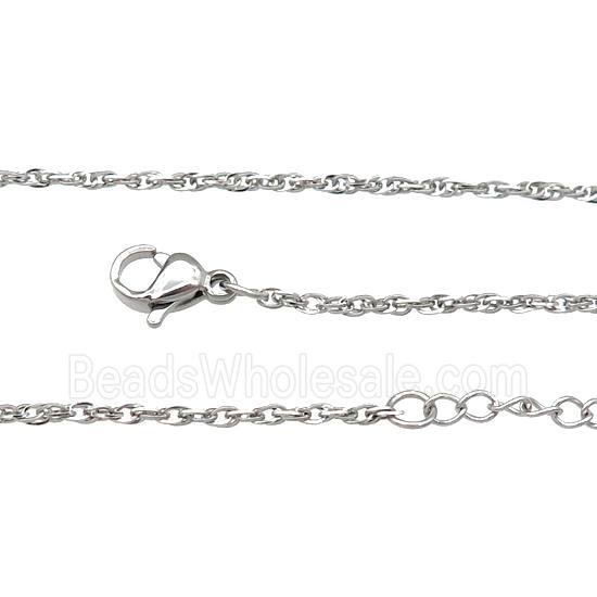Raw Stainless Steel Necklace Chain