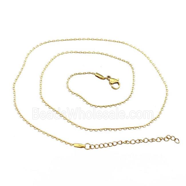 Stainless Steel Necklace Chain Gold Plated