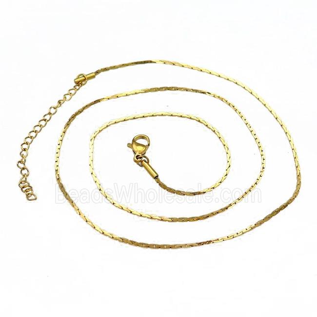 Stainless Steel Necklace Chain Gold Plated