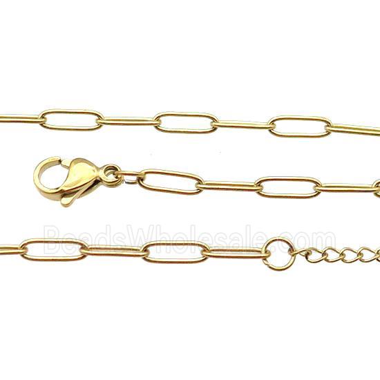 Stainless Steel Necklace Chain Gold Plated