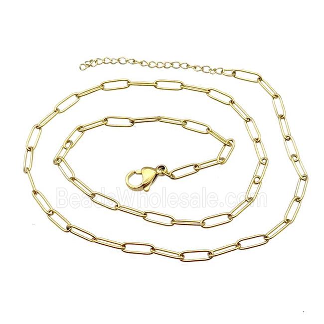 Stainless Steel Necklace Chain Gold Plated