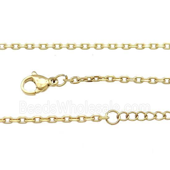 Stainless Steel Necklace Chain Gold Plated