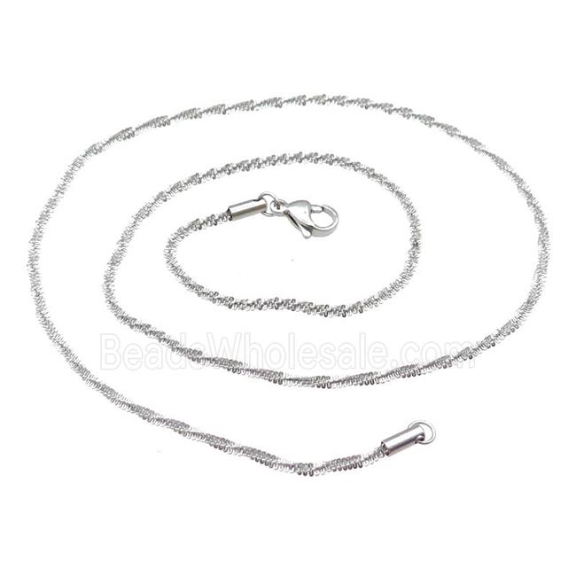 Raw Stainless Steel Necklace Chain