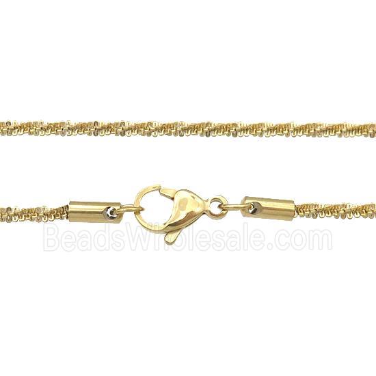 Stainless Steel Necklace Chain Gold Plated