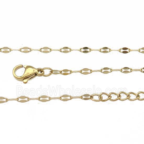 Stainless Steel Necklace Chain Gold Plated