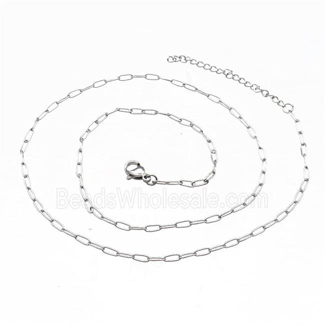 Raw Stainless Steel Necklace Chain