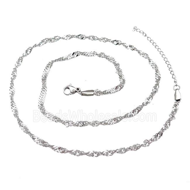 Raw Stainless Steel Necklace Chain